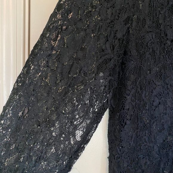 TORRID woman's plus size 2X Madison black lace button up long sleeve top shirt - Picture 9 of 15